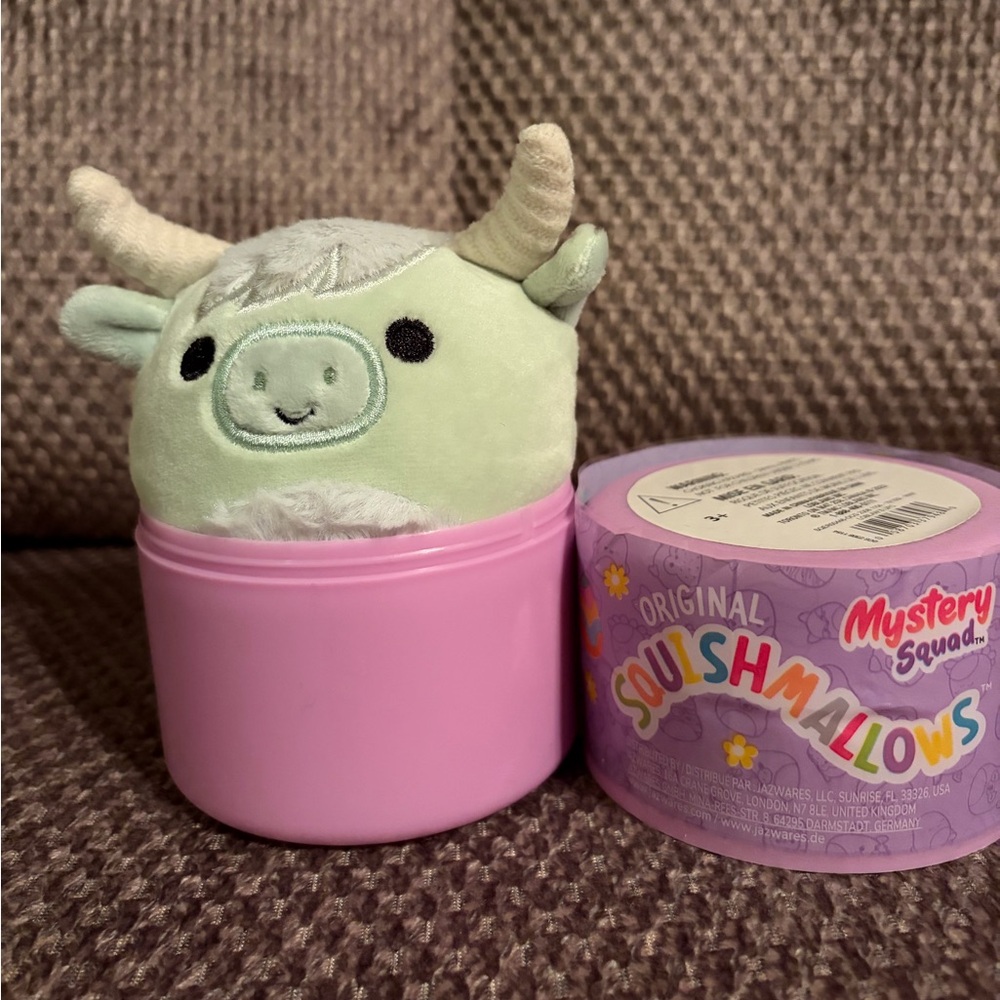 4” Squishmallows Iver The Longhorn Cow Easter Mystery Capsule Plush NWT
